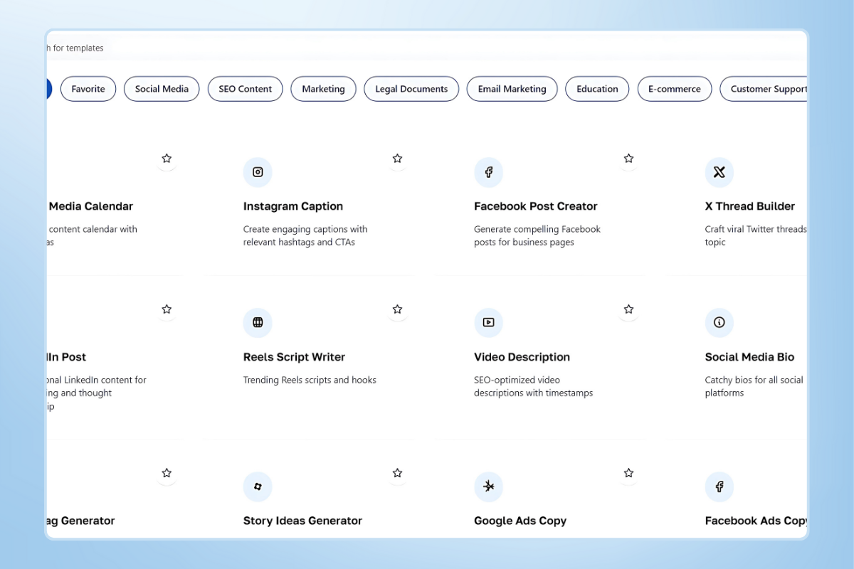 Texthub AI Templates Image