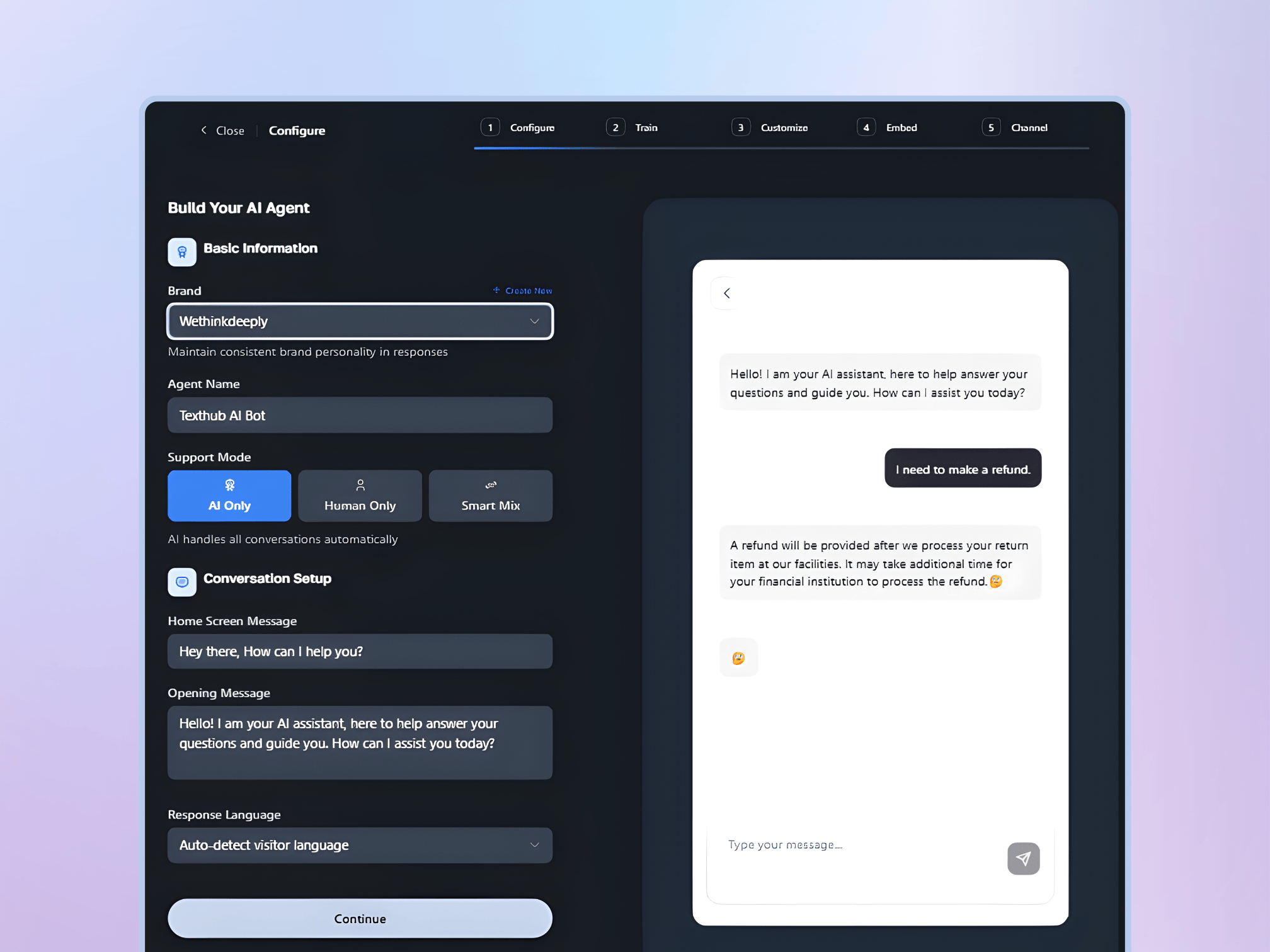Texthub AI Customer agent